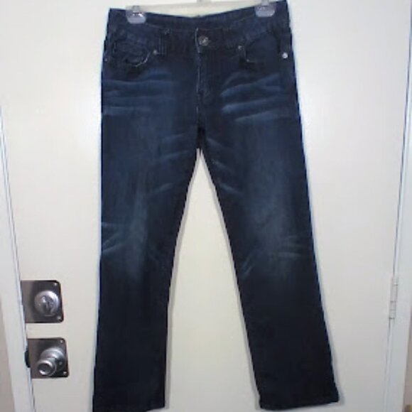 Guess Women's Distressed Straight Leg Jeans Size 29- Blue - Picture 3 of 13